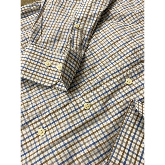 Peter Millar Shirt Mens Large Multicolor Checkered Long Sleeve Button Down - Picture 5 of 6